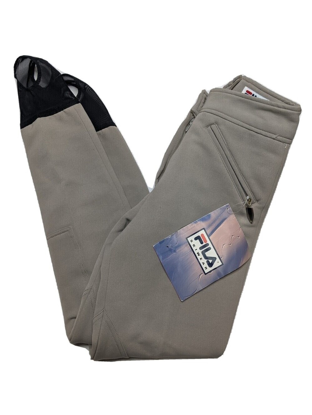 VTG 90s FILA Snow Ski Riding Stirrup Leggings Style Winter Pants Womens XS 26X28
